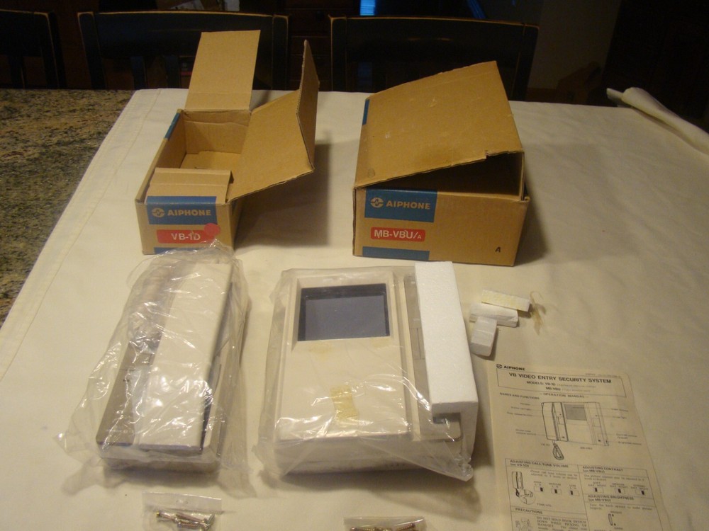 Vtg 1987 AIPHONE MB-VBU/a & VB-1D Video Entry Security System New Open Box