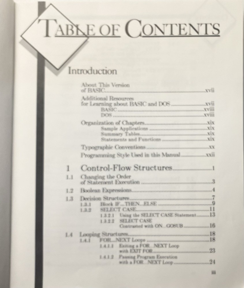Microsoft QuickBASIC 4.0 Manual, Programming in BASIC: Selected Topics - 1987
