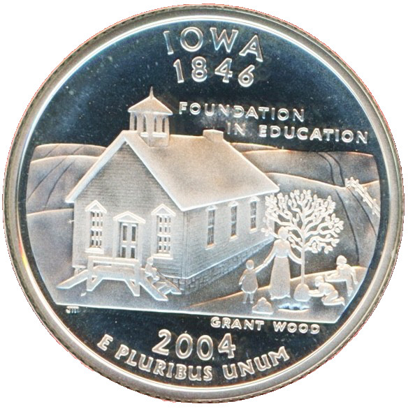 2004-S Gem Proof Silver IOWA State Quarter