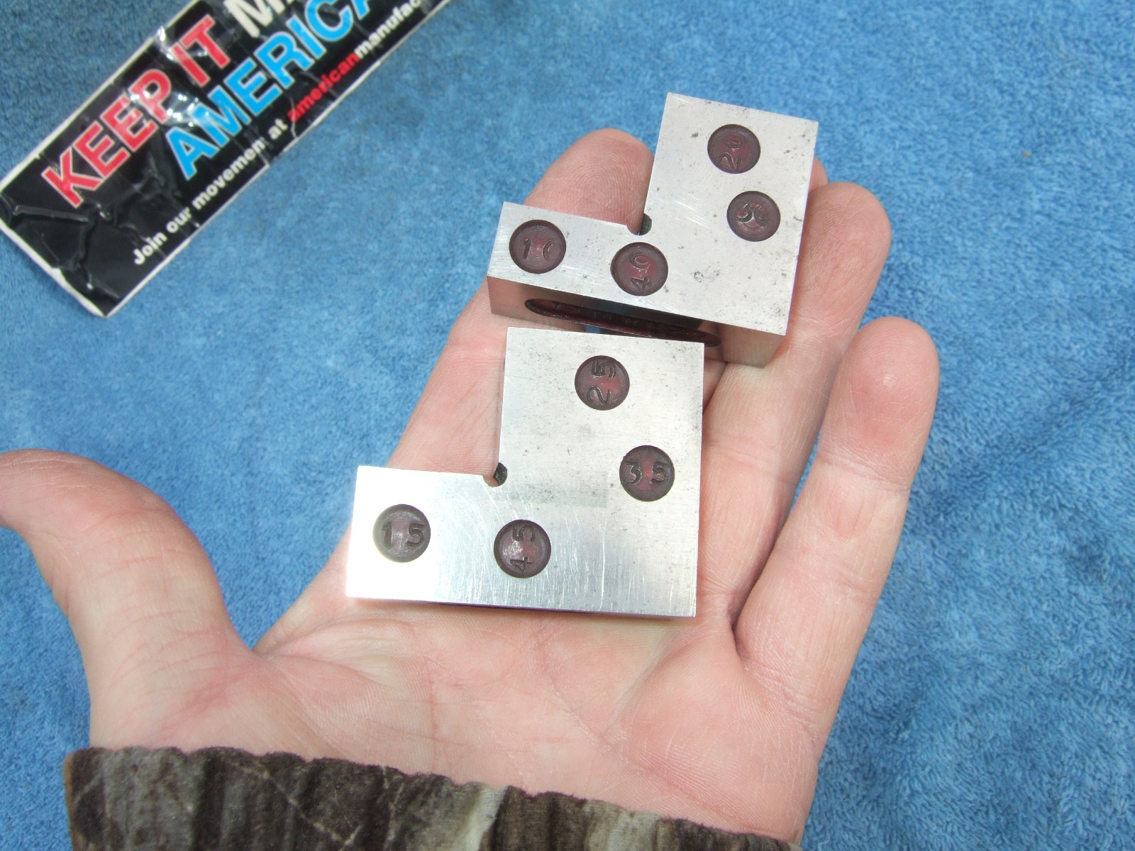 SINE GAGE BLOCKS 3" USA (2) 10*-45* x ERIE Pa. TOOLMAKER MACHINIST GRIND BLOCK 2