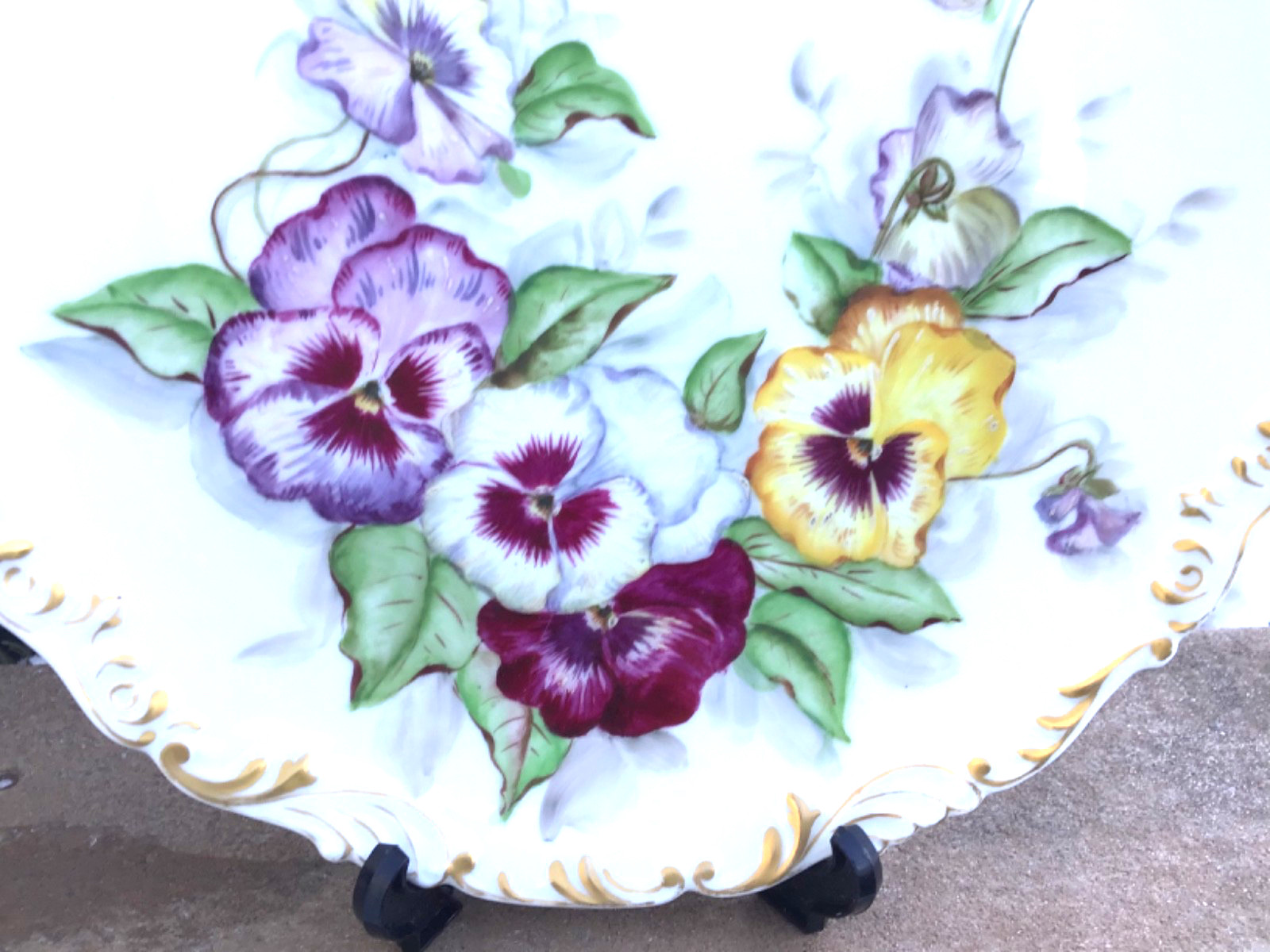 Limoges France hand painted charger Tressemanes & Vogt 1880s-Early 1900s