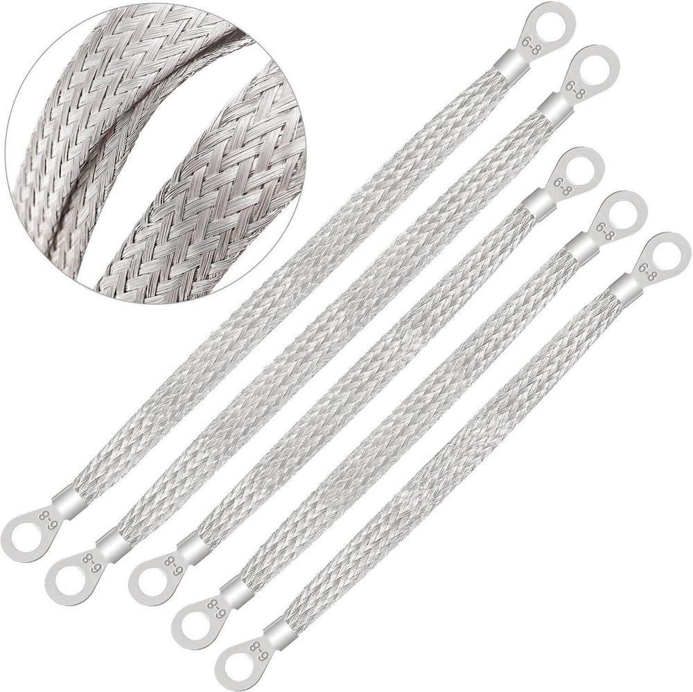 Braided Tinned Copper Cable 5PCS Universal Car Engine Ground Strap