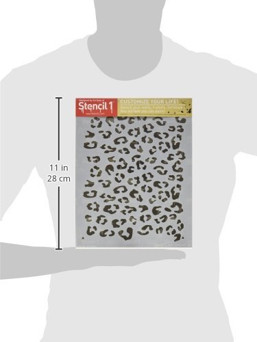 Leopard Repeat Pattern Stencil - Durable Quality Reusable Stencils for Painti...