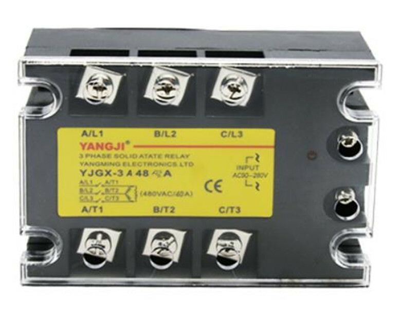Three-phase SSR AC control AC AC-AC solid state relay YJGX-3A4815A 480VAC 15A
