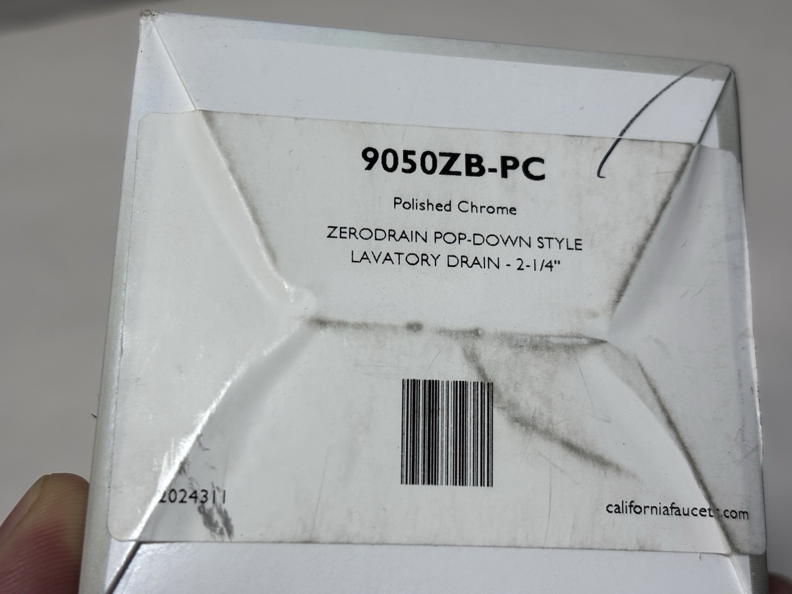 CALIFORNIA FAUCETS ZeroDrain 2-1/4" Pop Down Lavatory Drain Polished Chrome