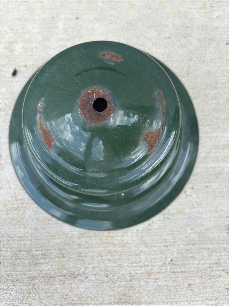 2-Coleman Lantern Green Tall Ventilator / Top / Hat Solid Some Chips/Dents/Holes
