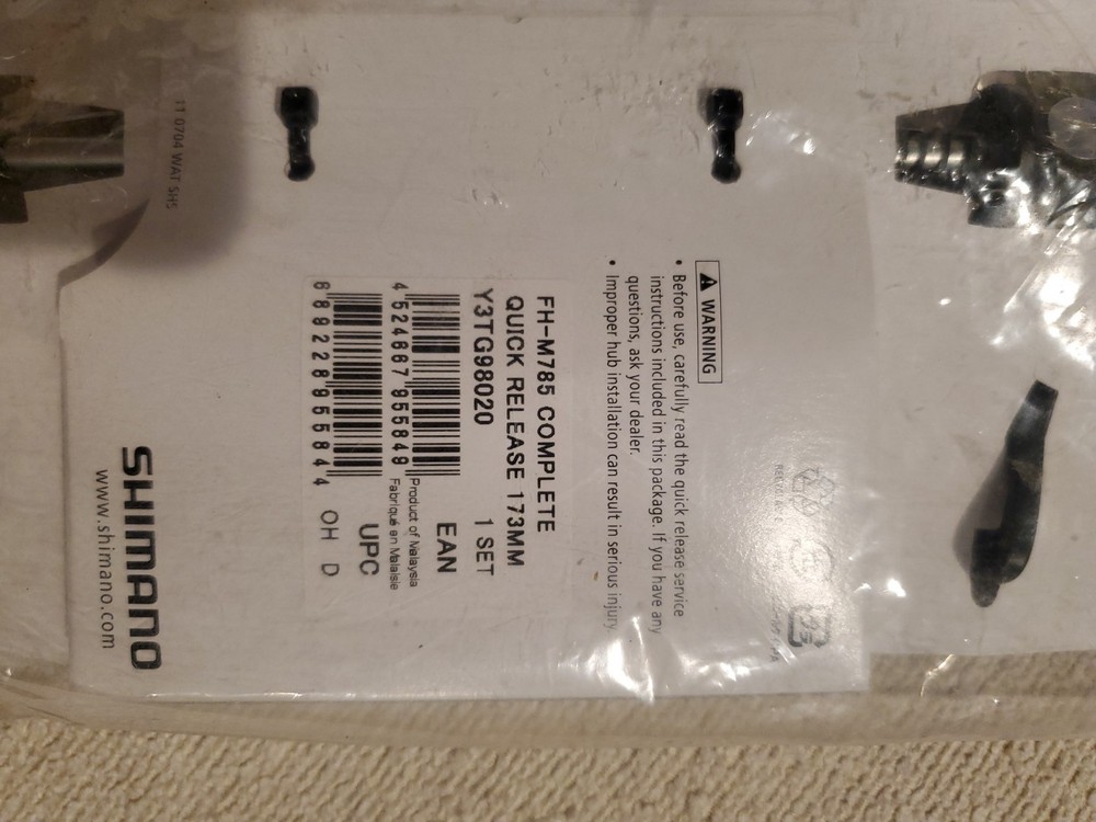 Shimano 173mm XT Quick Release Rear