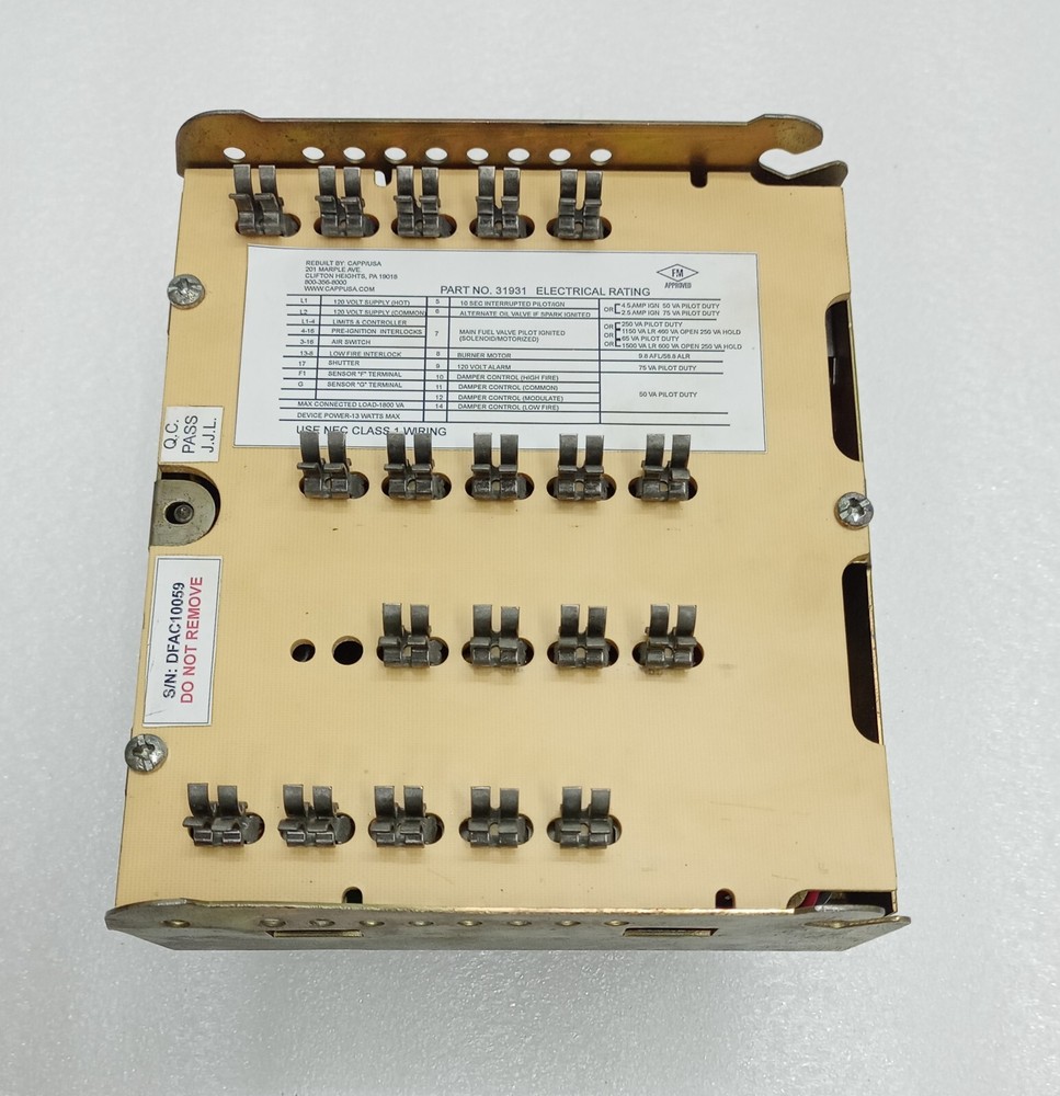 CAPP USA 31931 BURNER CONTROL PROGRAMMER