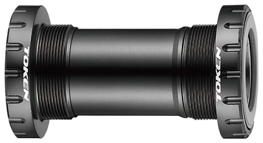 Token BB386BSA Threaded Bottom Bracket - English, BB386, Black