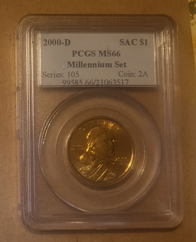 2000-D Sacagawea Dollar Millennium Set MS66 PCGS