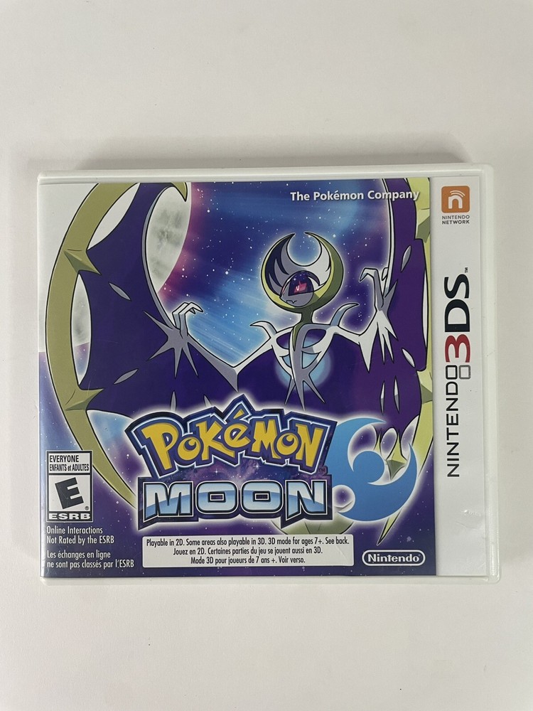 Pokemon Moon - Authentic Nintendo 3DS CASE w/ Inserts Only