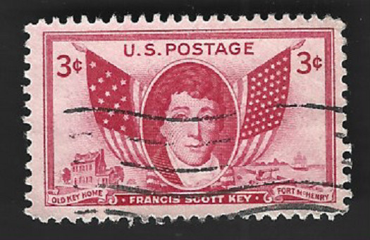 Scott# 962 3c Francis Scott Key with machine cancel - (A-5)