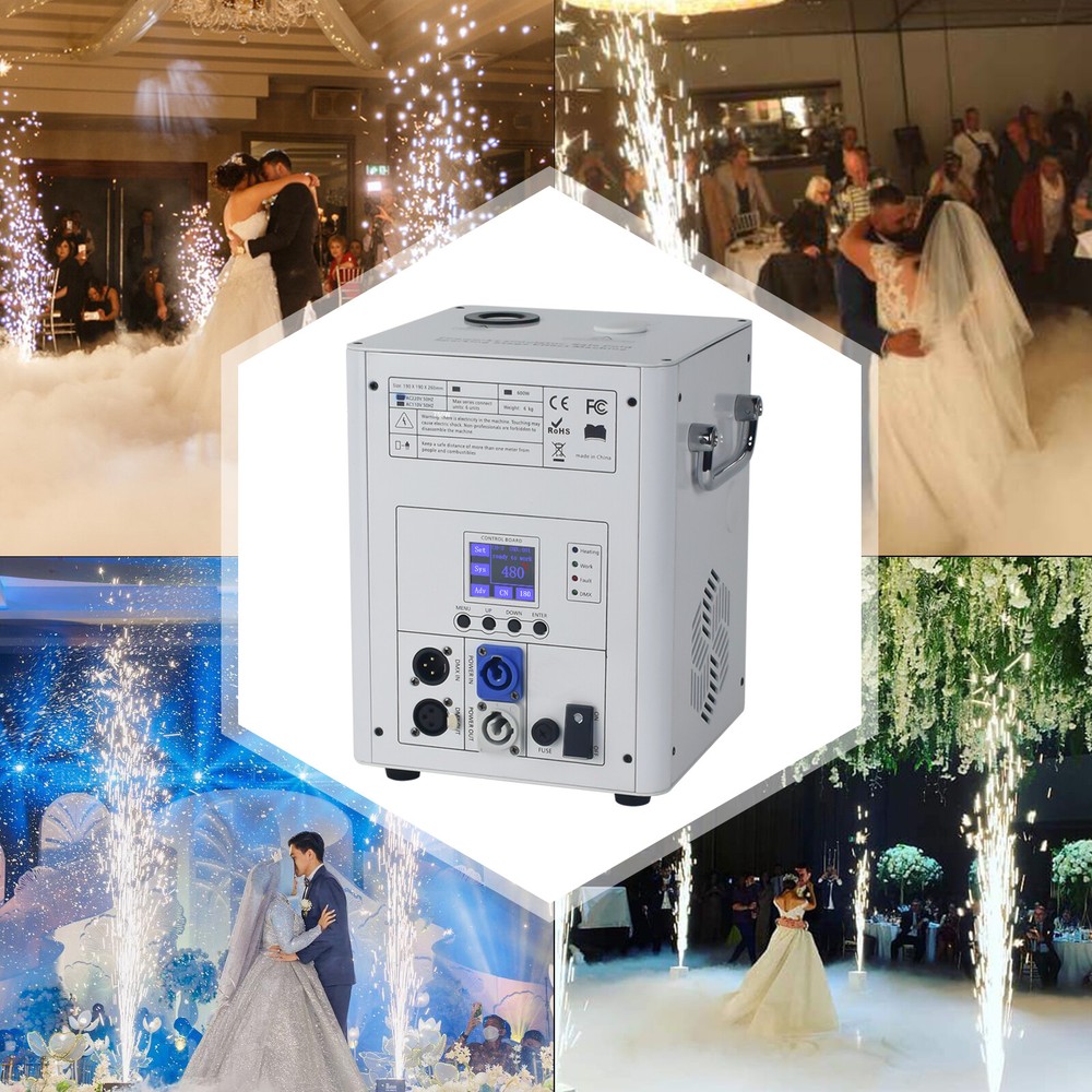 2Pack Cold Spark Machine 750W Firework Machine DMX DJ Stage Effect with Handle