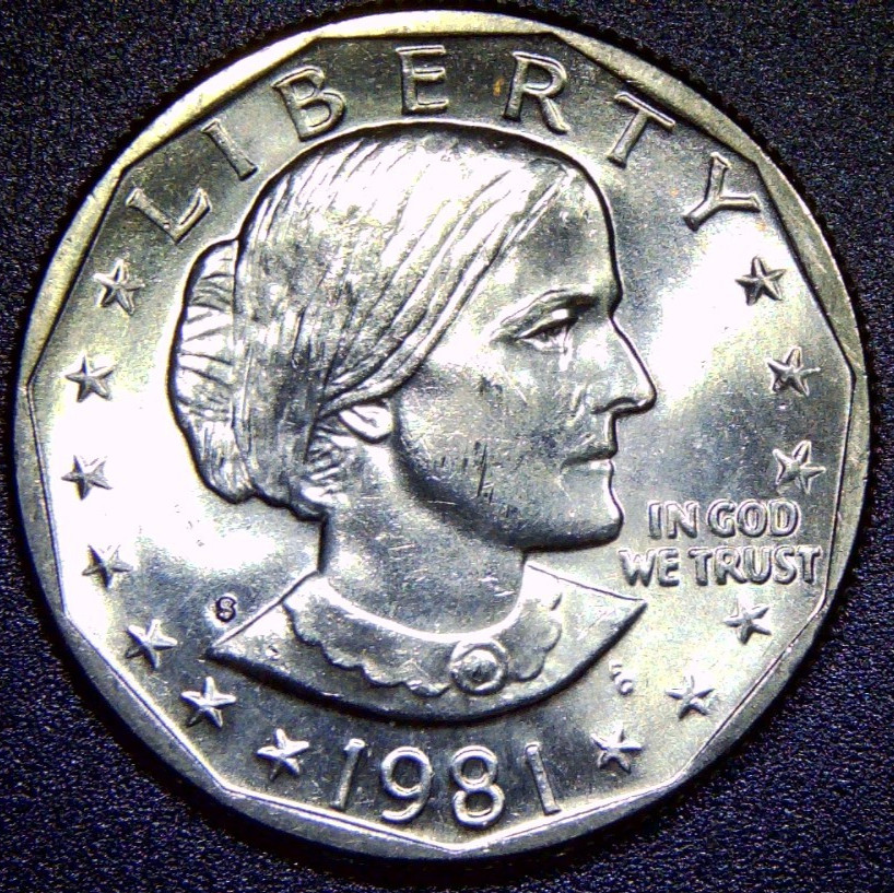 1981-S  Susan B. Anthony Dollar, Variety I MD12