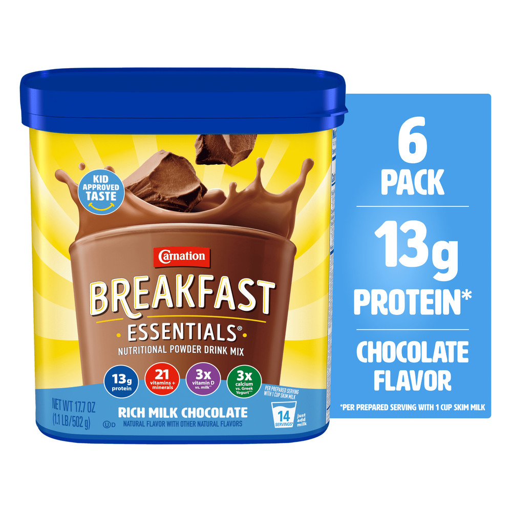 (6 pack) Carnation Breakfast Essentials Powder Protein Nutritional Shake Drink