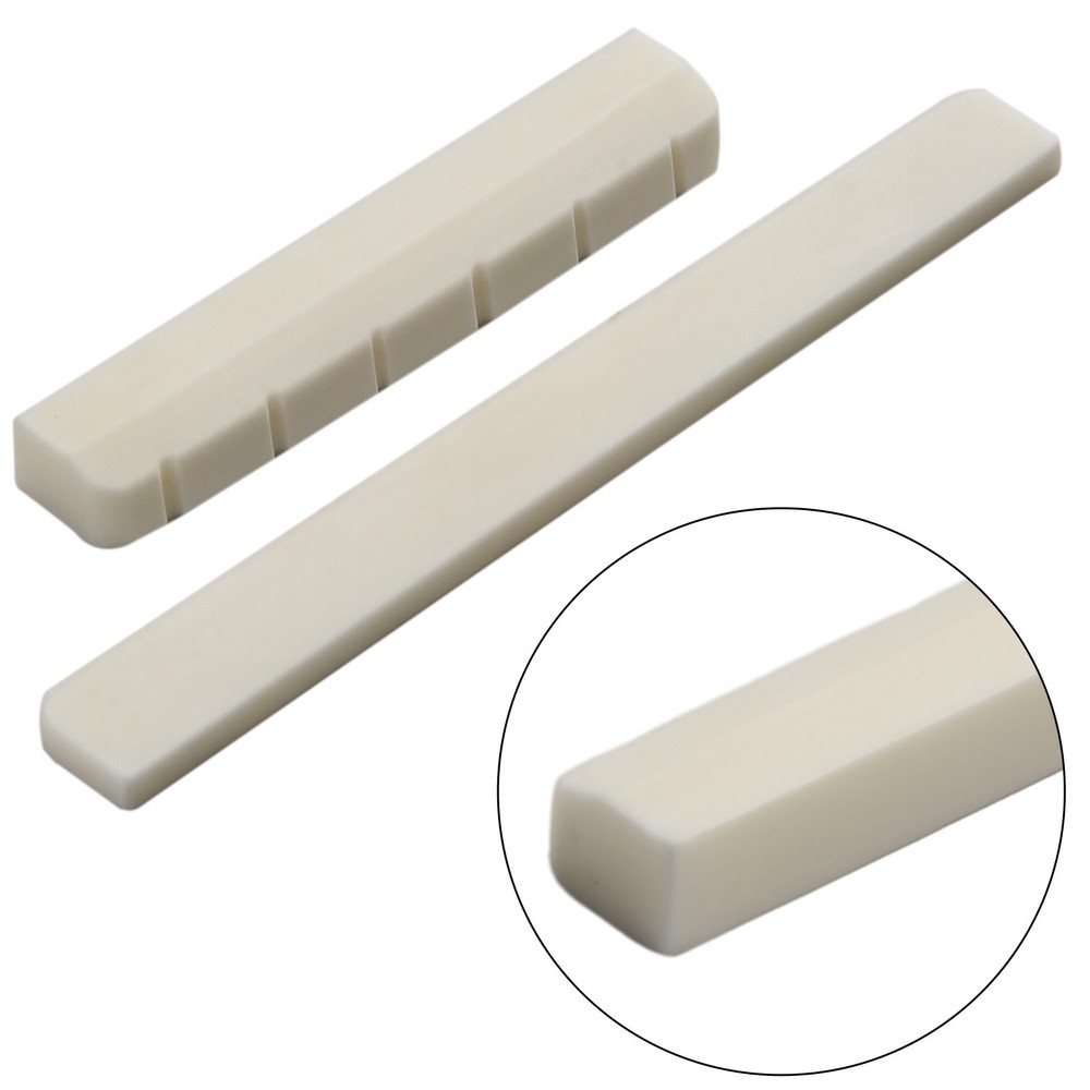 6 String Bone Classical Guitar Bridge Saddle And Nut Replacement Parts 80mm 52mm