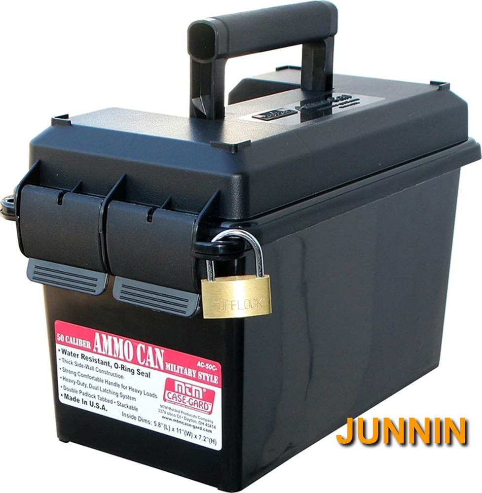 50 Cal Ammo Can Lockable Storage Box Water Resistant Stackable Case Made in USA