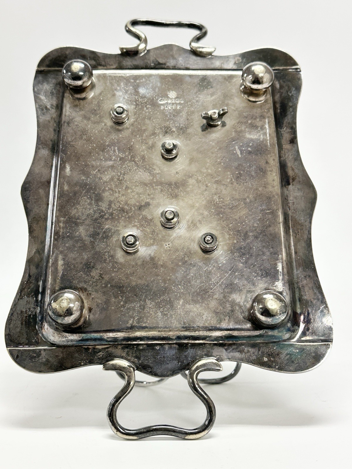 Antique English William Hutton & Sons Silver Plated Cigar Server Ca. 1880