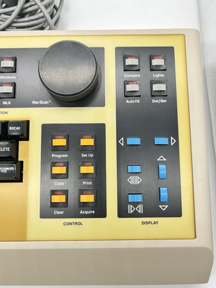 KEVEX 8000K/B DIGITAL ELECTRON MICROSCOPY ANALYST KEYBOARD W/ TEMPLATE & CABLE