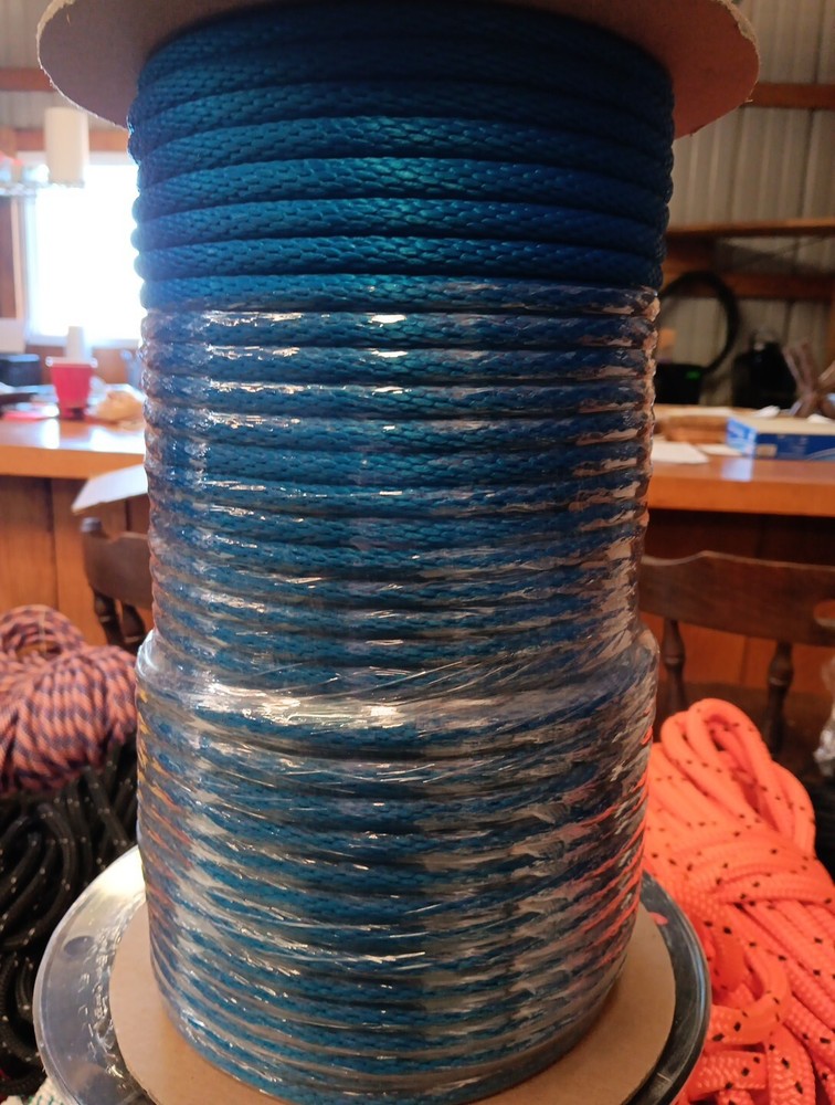 5/16” x 333 ft. Solid Braid Mfp Rope. Blue. Made in USA