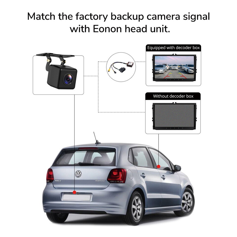 A501 RearView Backup Camera Decoder Box for Volkswagen VW to Eonon Car Stereo E