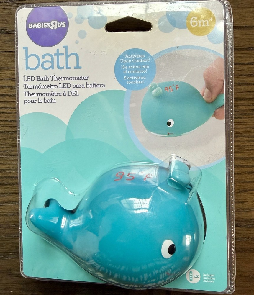 Blue Whale BabiesRus Bath Thermometer for Infant - Floating Blue