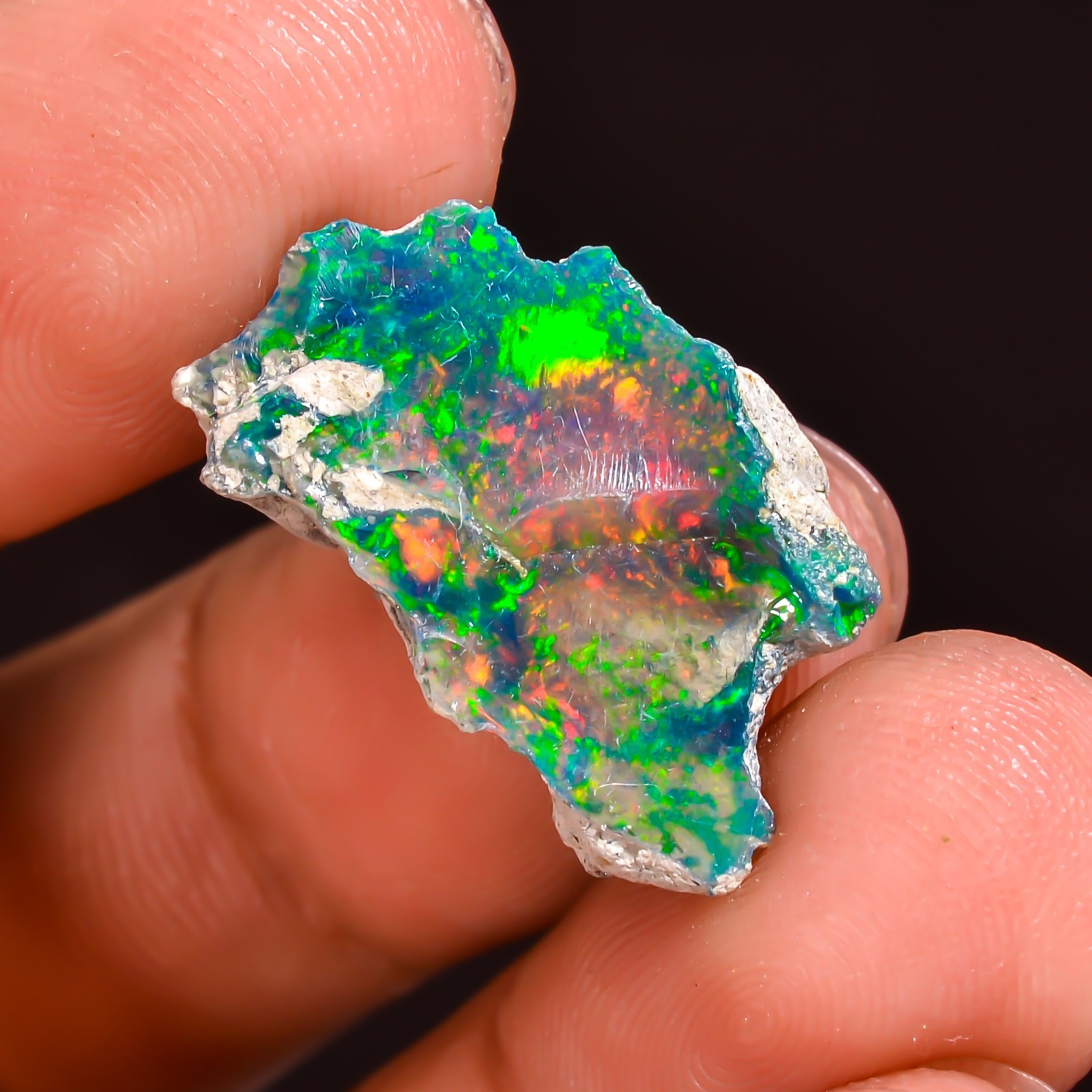 Black Ethiopian Opal Rough, Jewelry Grade Welo Opal Rough, Multi Fire Opal Raw