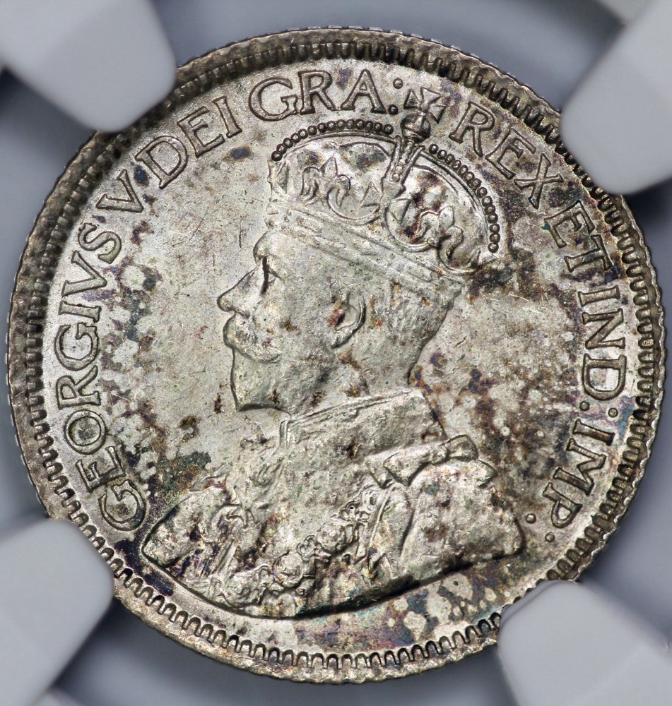 1930 Canada Silver 10 Cents NGC MS 63