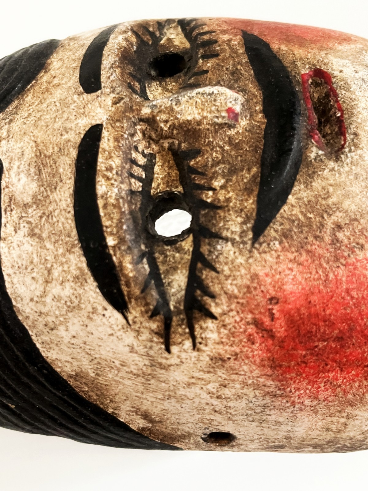 VTG MEXICAN HIDALGO JUANEGRO CUANEGRO JUAN NEGRO FOLK ART HAND CARVED DANCE MASK