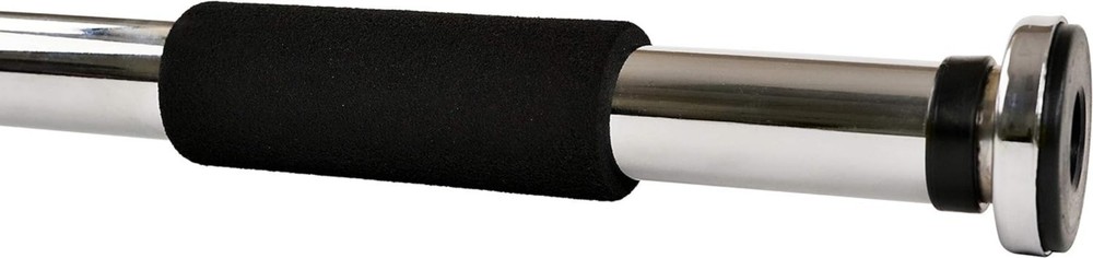 Chrome Adjustable Pull Up Bar - Comfortable Grip for Effective Home Workouts