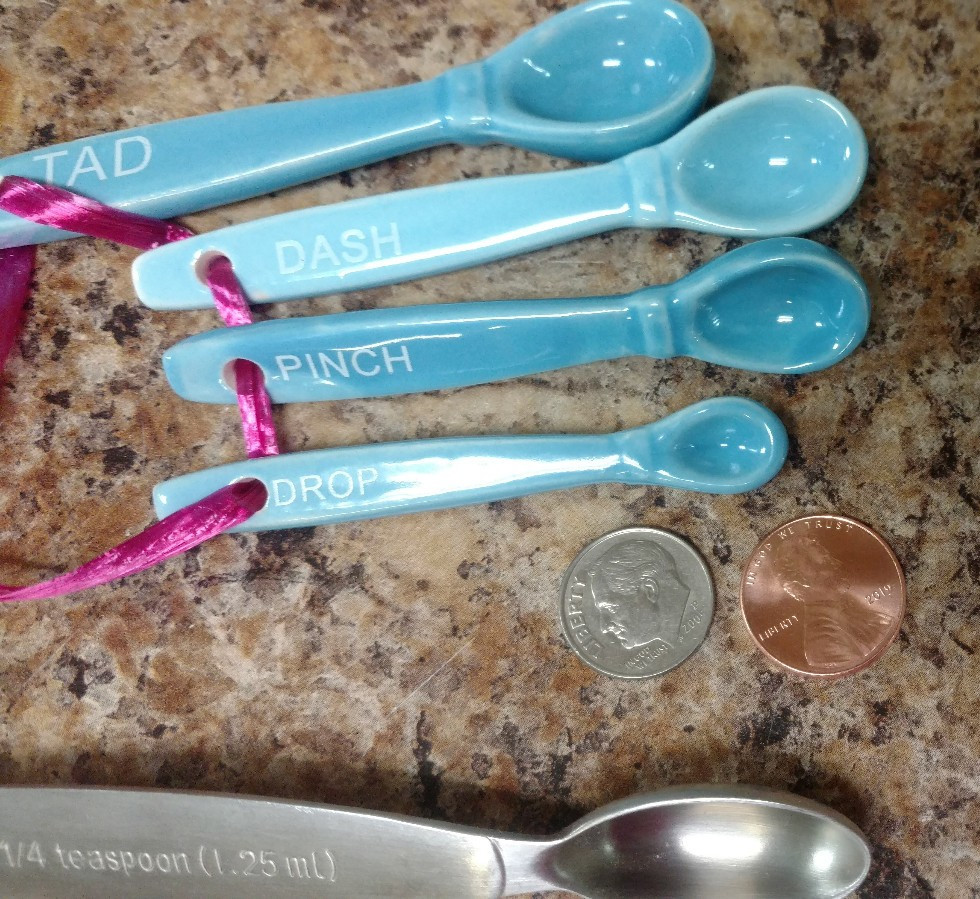 Temp-tations Fun Size Measuring Spoons: Tad, Dash, Pinch, Drop, FALLFETTI