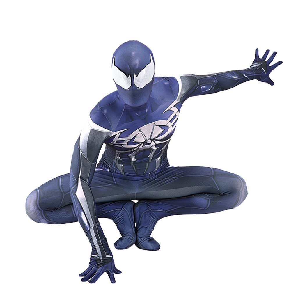 PS4 2099 Spider-Man Venom Jumpsuit Spiderman Costume Cosplay Halloween Adult Kid