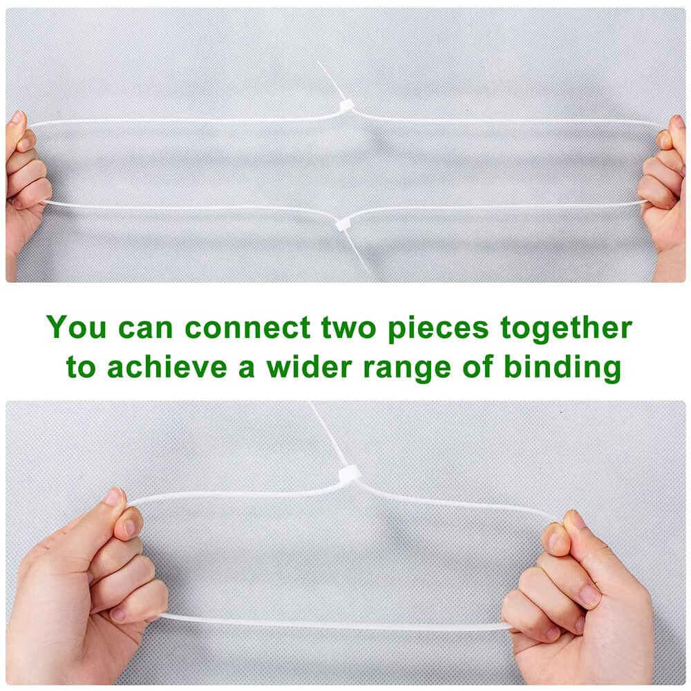 100-200Pcs Cable Ties 4" / 14" Heavy Duty Nylon Wrap Wire Zip Ties UV Resistant