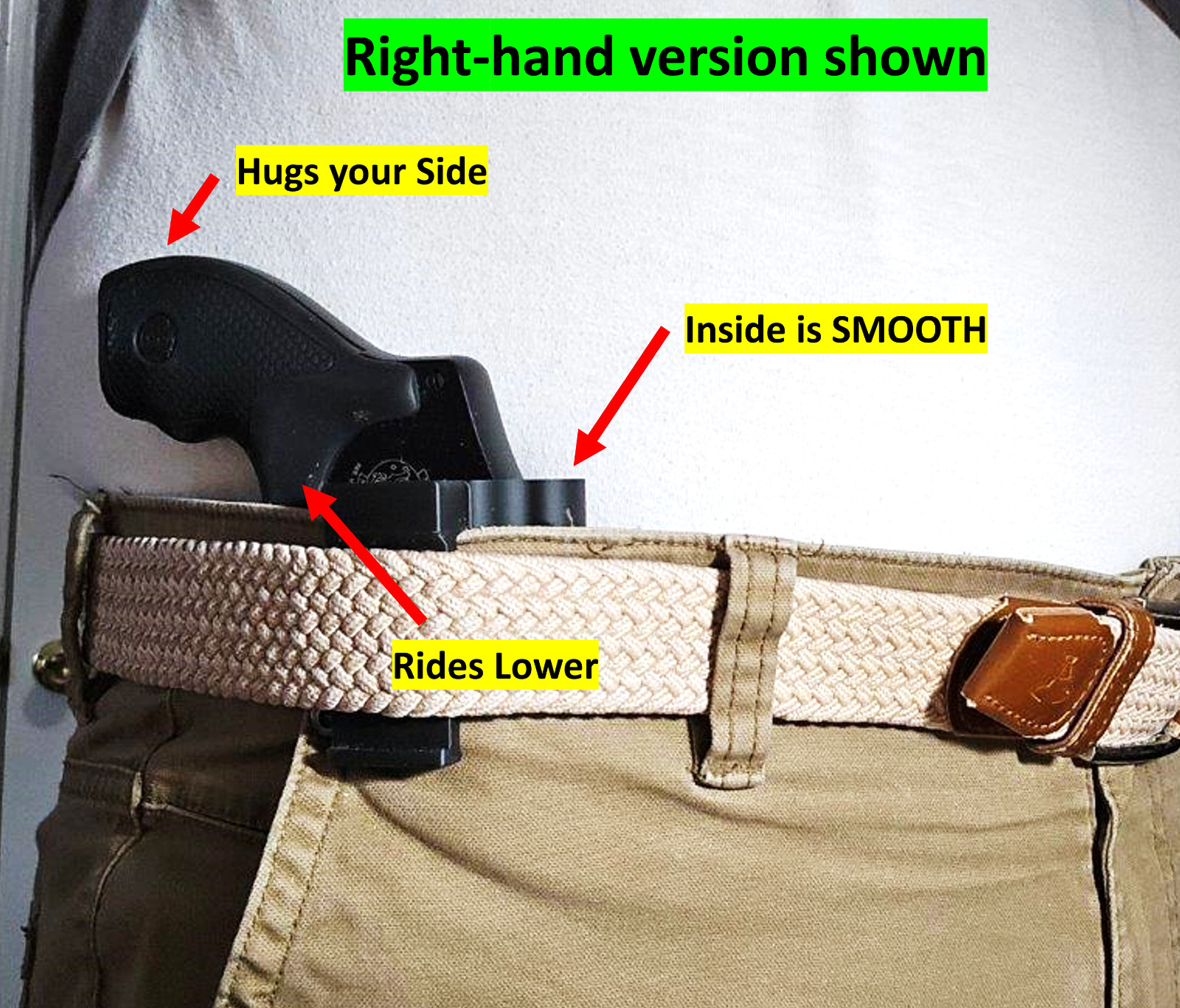 S&W 38 Special Airweight 442 642 Revolver Holster IWB In Waistband Conceal Carry