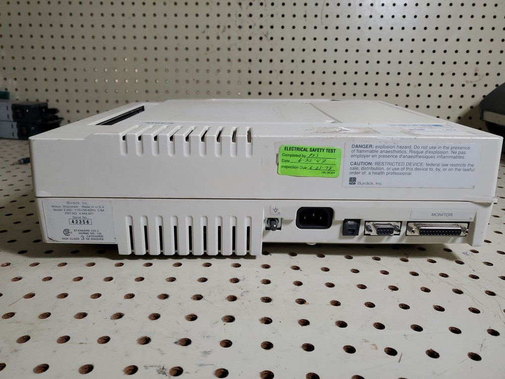 Burdick E350i Interperative Electrocardiograph ECK EKG Machine With Leads 007514