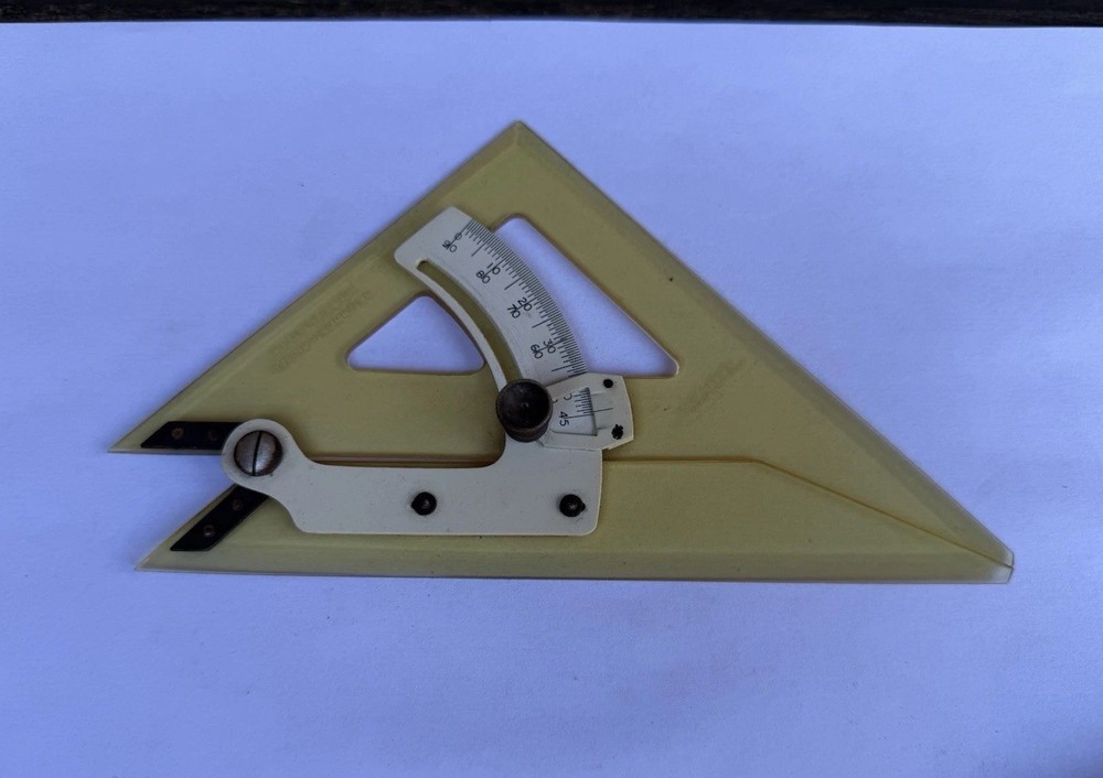 Vintage J Halden & Co Haltex Adjustable Set Square Measuring Old Tool