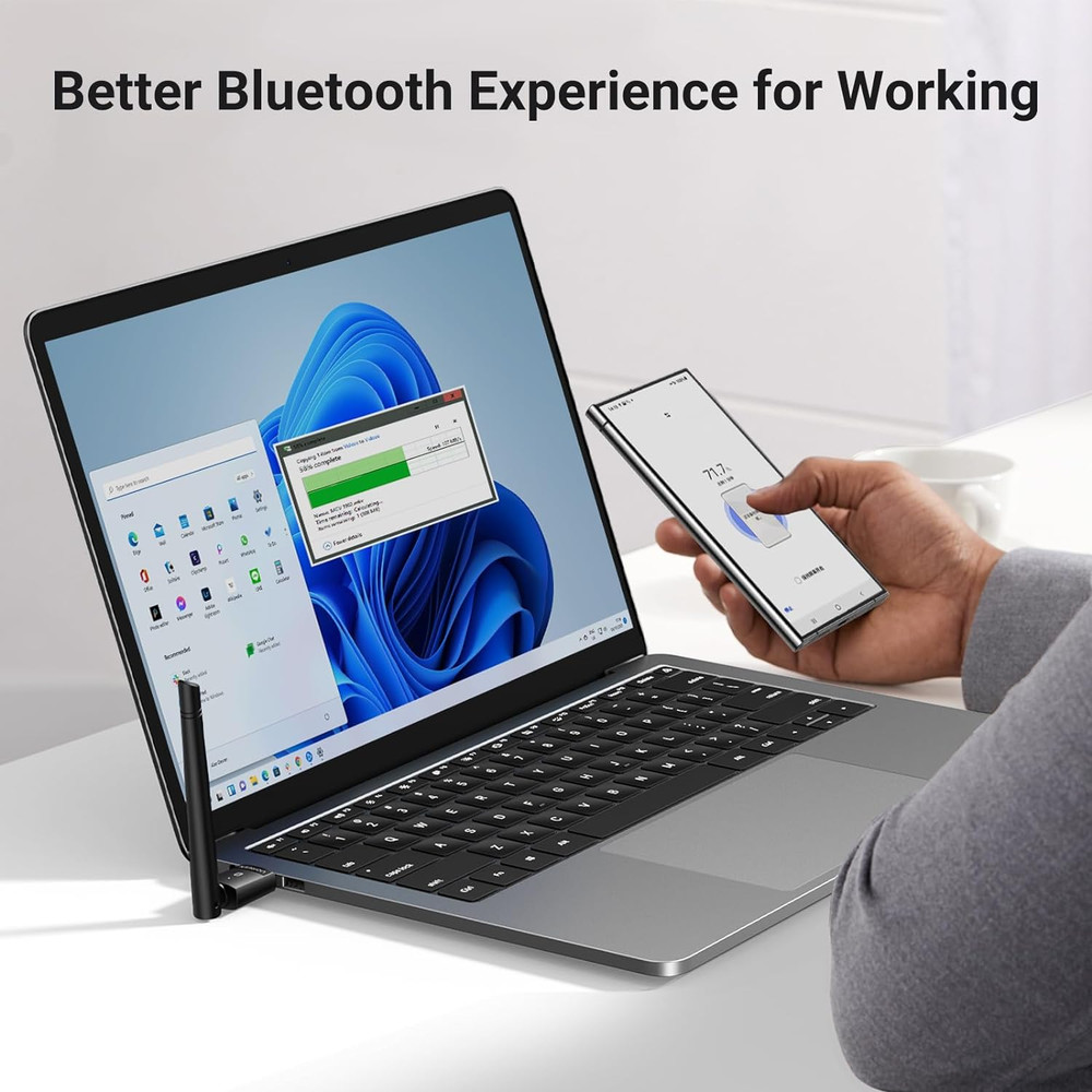 UGREEN Bluetooth Adapter for PC, Bluetooth 5.4 Long Range Dongle Receiver EDR &