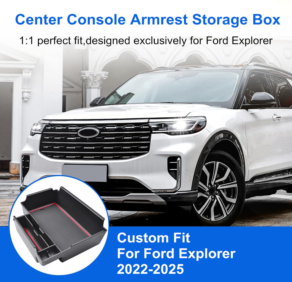 For 2020-2026 Ford Explorer Center Console Storage Box Organizer Tray Accessory