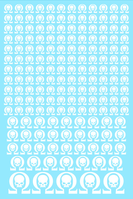 A6 - Omega Skulls Transfer Sheet