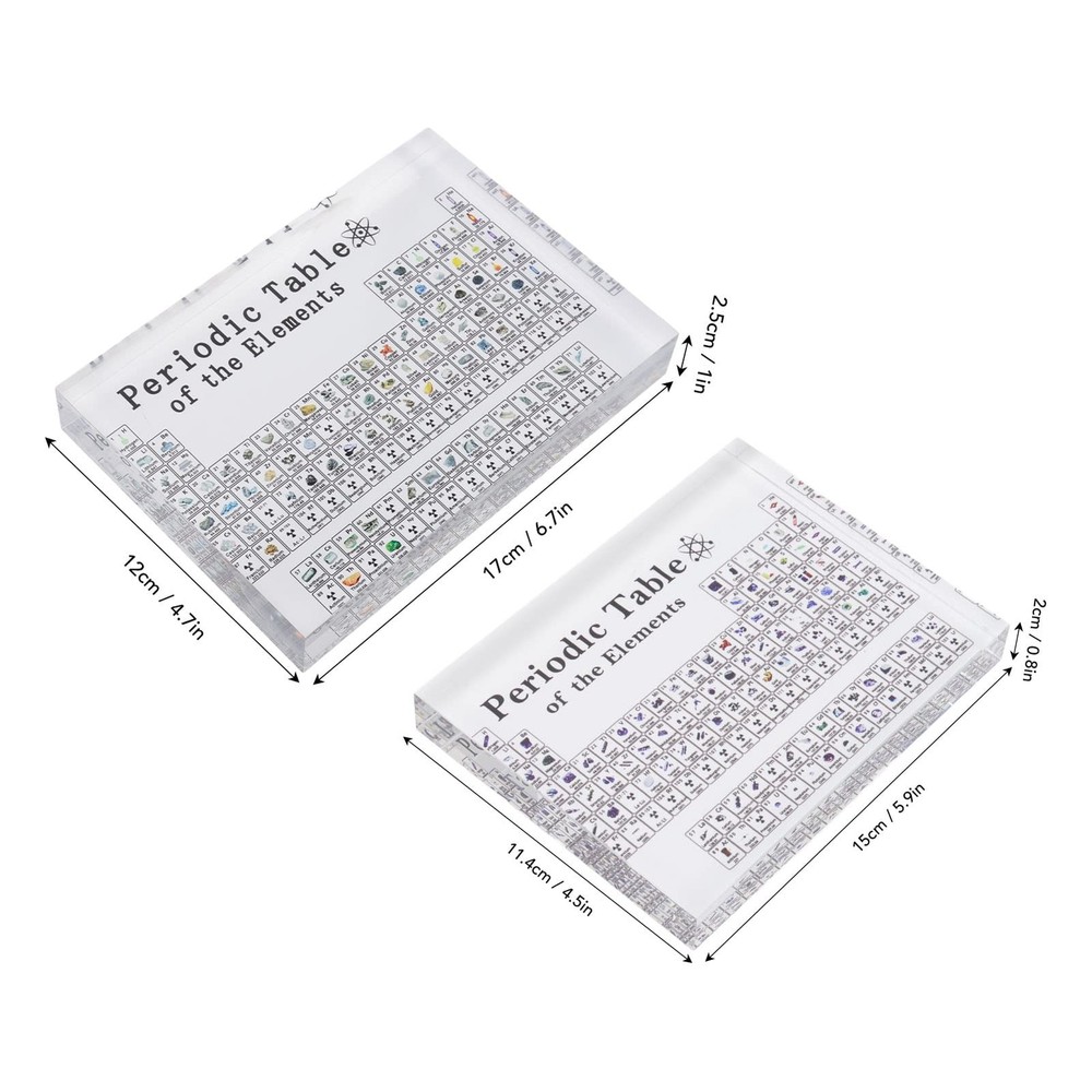 Periodic Table of Elements Acrylic Chemical Elements Display Chart , Science & C