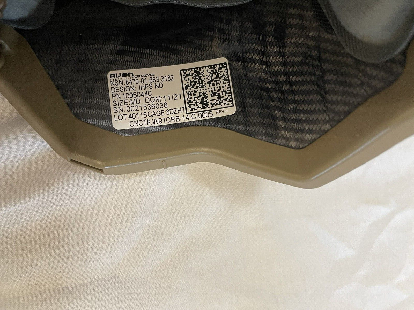 NEW CERADYNE IHPS Ballistic Protection Sys HelmetComplete AVON USMC Made IN USA.