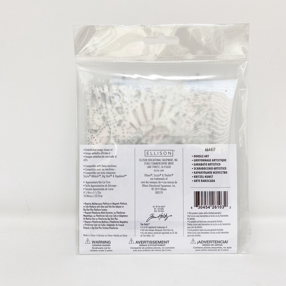 Sizzix Thinlits Tim Holtz Doodle Art Cutting Dies Card Making 664417 New