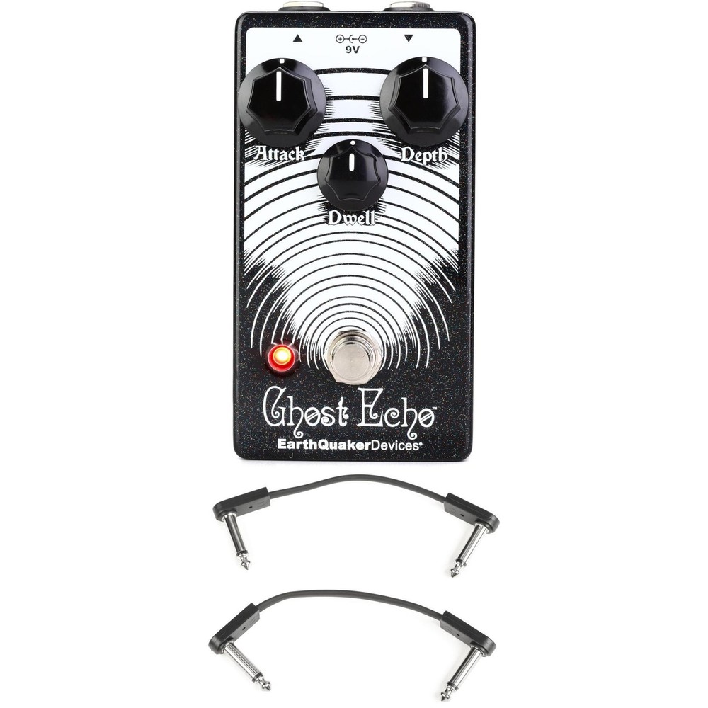 EarthQuaker Devices Ghost Echo V3 Reverb Pedal with EBS Patch Cables