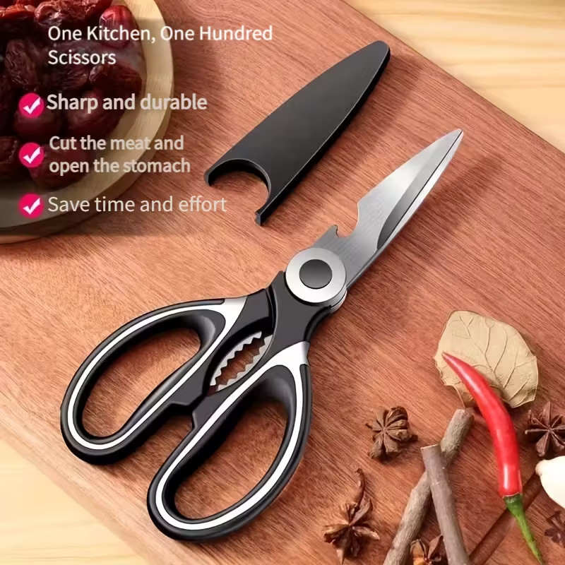 2× Kitchen Scissors Heavy Duty Premium Sharp Kitchen Shears Food, Fish, Bones US