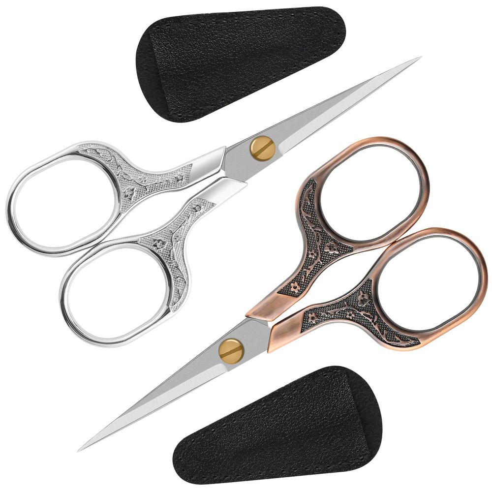 Small sharp scissors-5 Inch Precision Scissors-2 pack,razor Sharp Blade Shear...