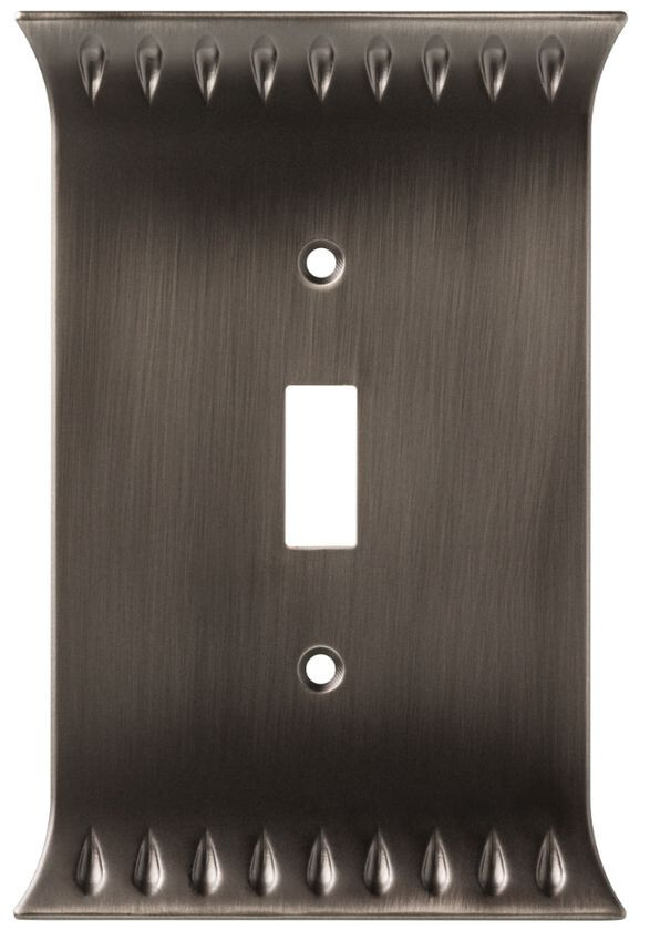 (5 Pack) Heirloom Silver Wadsworth Wall Plate - Single Switch