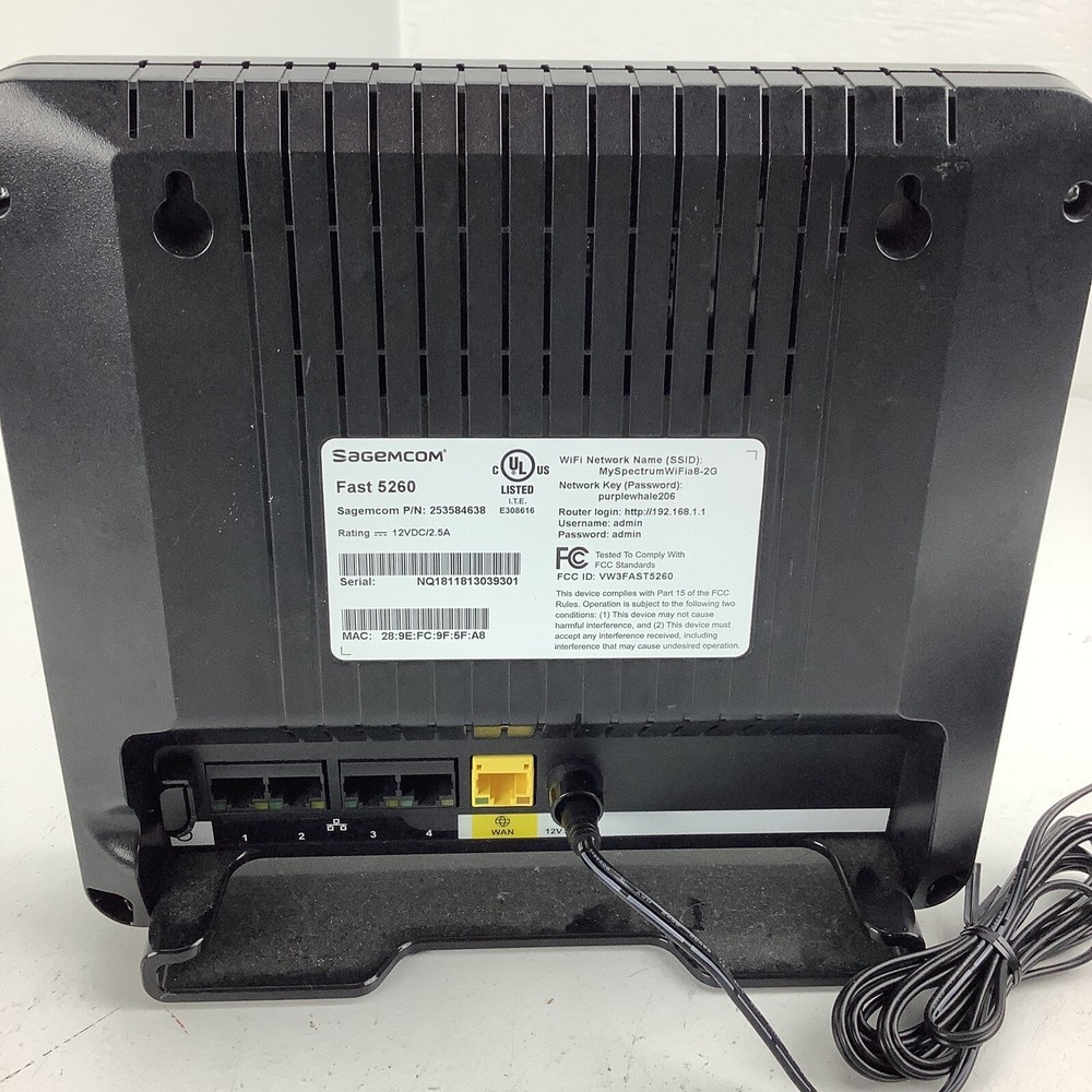 Sagemcom 5260 1000 Mbps Wireless Router - Black