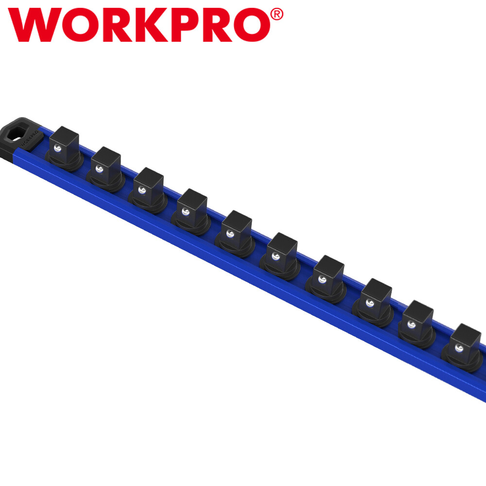 WORKPRO 3/8-Inch Drive Magnetic Socket Organizer Rail