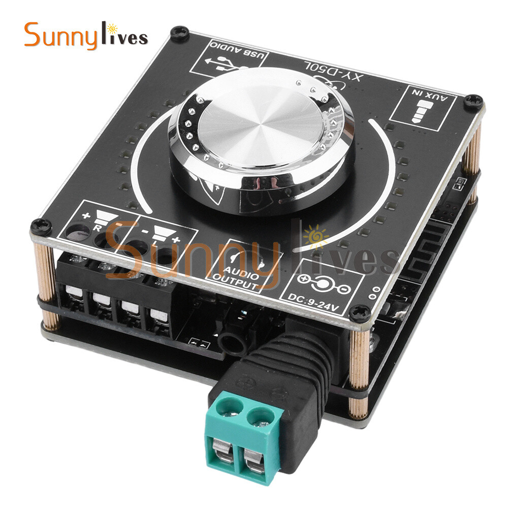 50W+50W Stereo Bluetooth Audio Digital Power Amplifier Board Module APP Control
