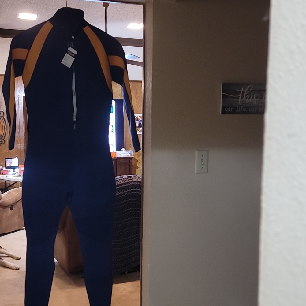 Heyto Pluto-1 Men's Wetsuit Medium Blue Orange